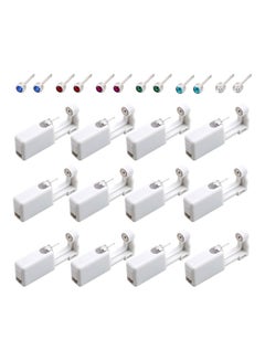 12-Piece Self Ear Piercing Disposable Tool Kit with Ear Studs Multicolour