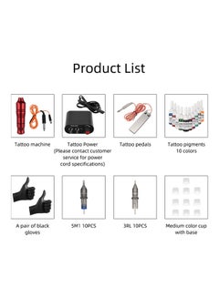 Generic Zinc Alloy Rotary Tattoo Machine Kit Multicolour  - Image 3