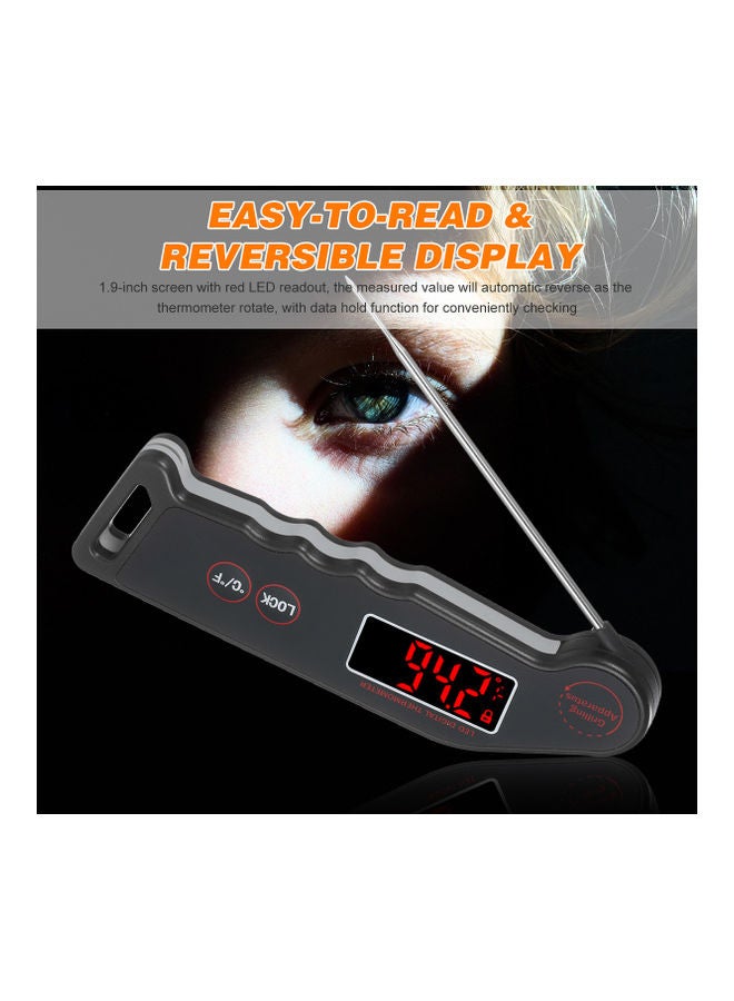 كيه كيه مون مقياس درجة حرارة الطعام رقمي LED بامتصاص مغناطيسي أسود  - Image 5