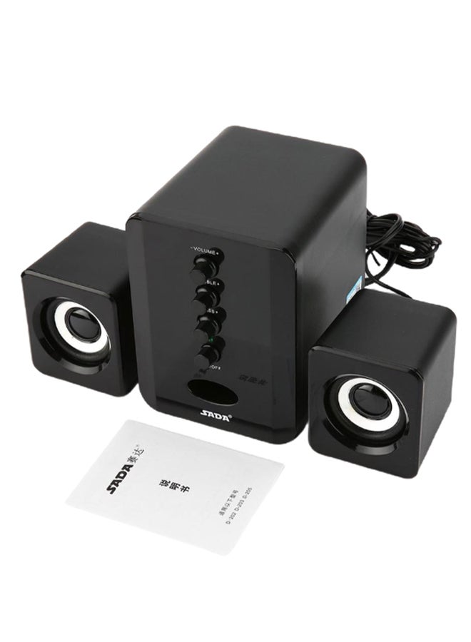 صدى مكبر صوت لاسلكي مزود بمنفذ USB ويعمل بالبلوتوث أسود  - Image 1