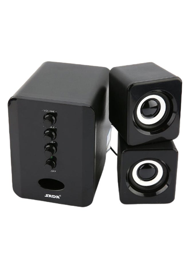 صدى مكبر صوت لاسلكي مزود بمنفذ USB ويعمل بالبلوتوث أسود  - Image 2