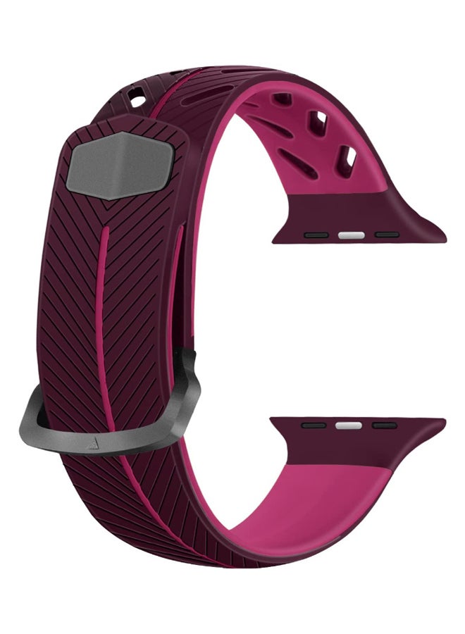 Ozone Replacement Band For Apple Watch 1/2/3 38 mm Black/Purple - Image 1