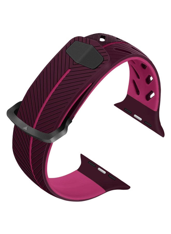 Ozone Replacement Band For Apple Watch 1/2/3 38 mm Black/Purple - Image 2