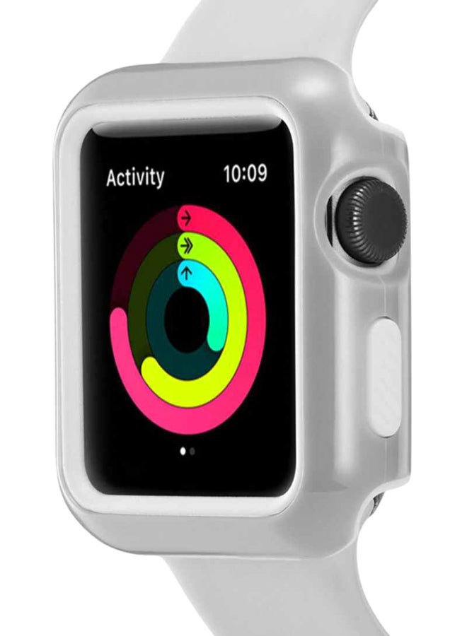 Voberry Protective Bumper Case Cover For Apple Watch Series 3 38mm White/Clear - Image 3
