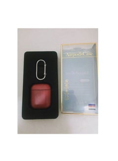 Leather Headset Case Protective Cover For AirPods Red