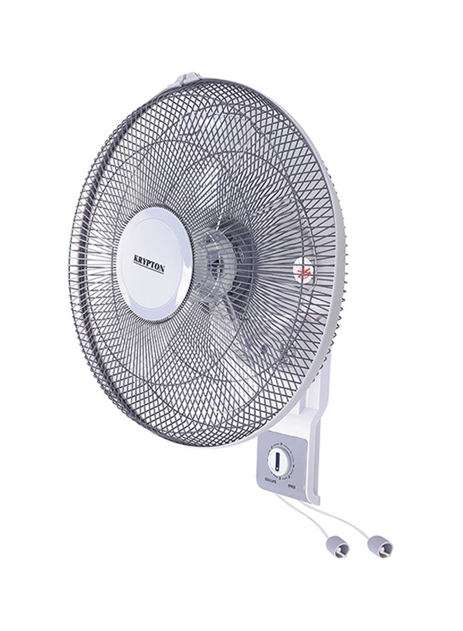 KRYPTON 16 Inch Wall Mounted Fan With Oscillating/Rotating 3 Speeds 60.0 W KNF6111-F White  - Image 2
