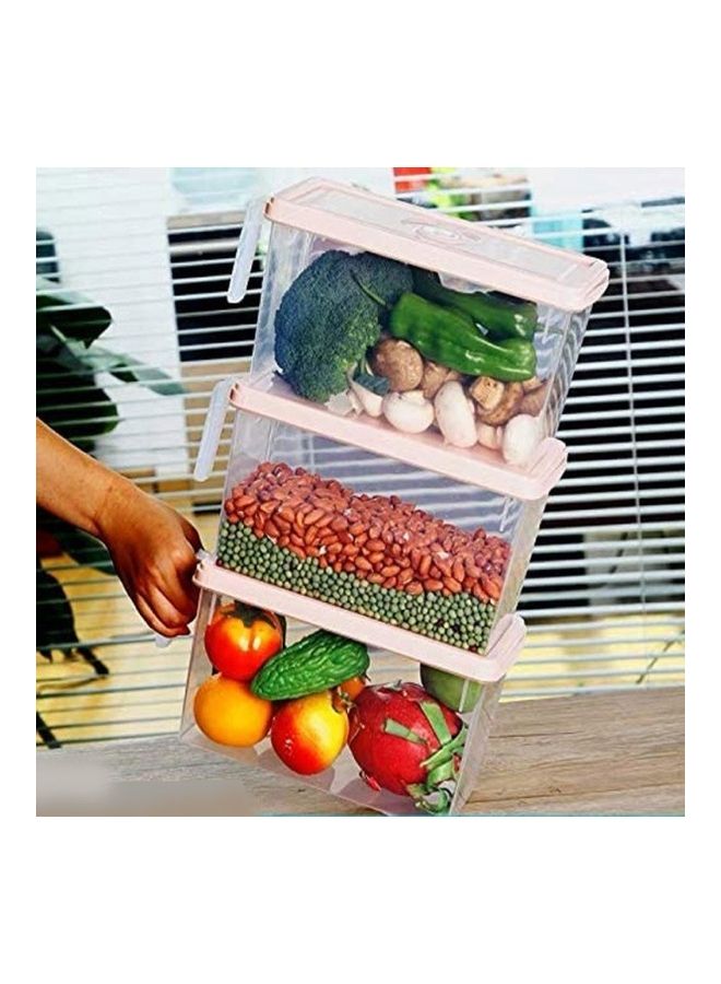 VALUXE - 3-Piece Kitchen Storage Containers With Handle Clear 31x15x16.5cm - Image 1
