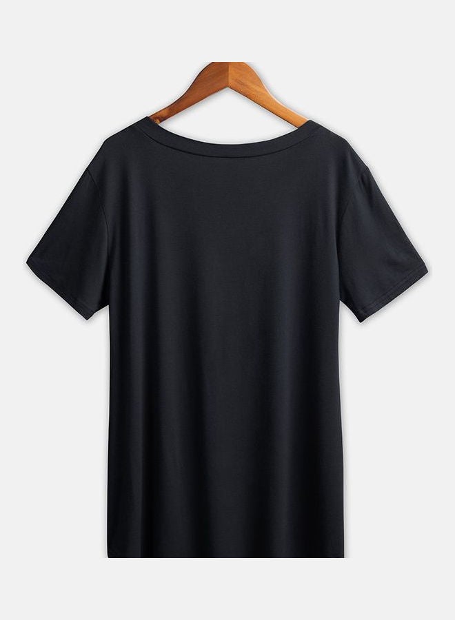 V-Neck T-shirt Black  - Image 2