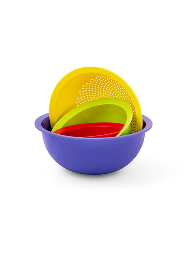 El Helal & Silver Star - Mix set of 3 bowls, rainbow strainer Multicolour - Image 1