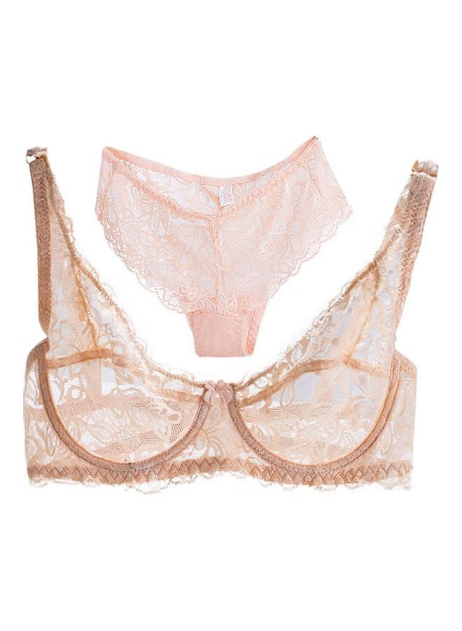 Generic - Breathable Bra And Brief Set Beige - Image 1