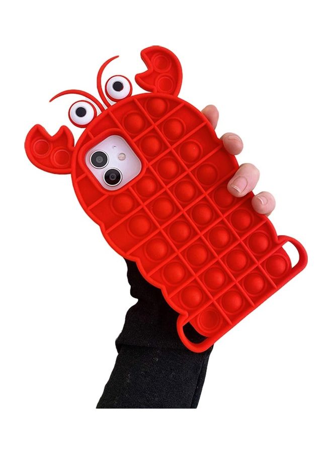 XiuWoo Push Bubble Fidget Toy Phone Cover For iphone 12 pro/12 Red - Image 4