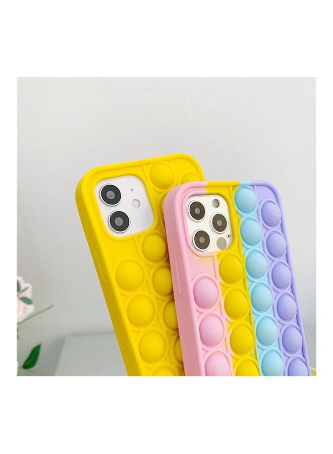 XiuWoo Pop Fidget Bubble Sensory Toy Protective Cover For Apple iPhone 12 Mini Yellow - Image 2