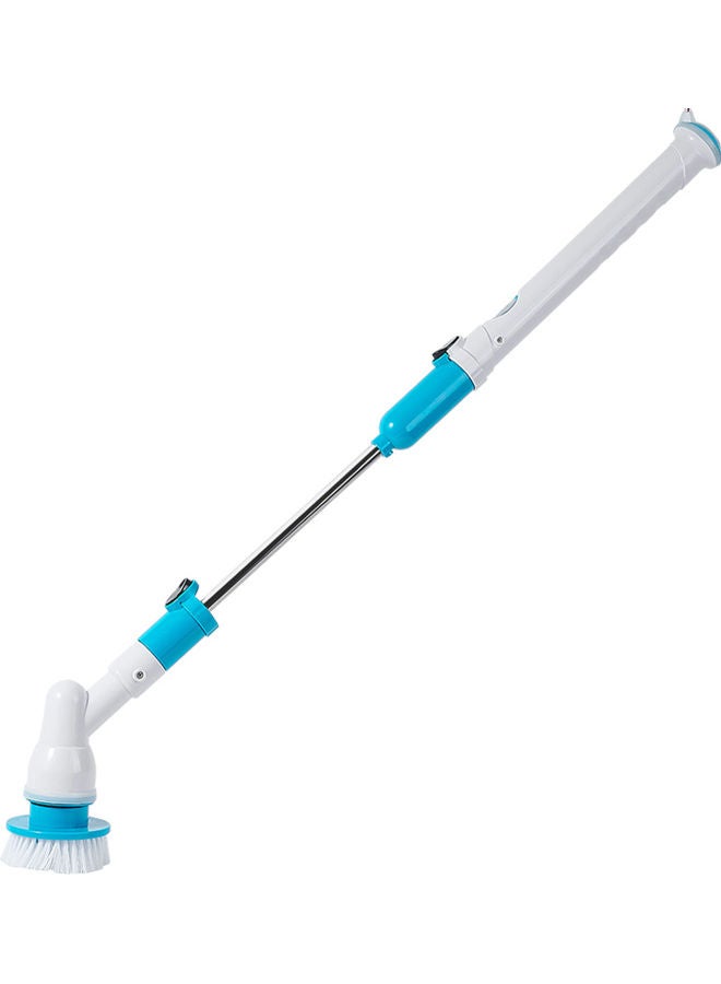 Electric Spin Scrubber Brush With Extension Handle And 3 Replaceable UK Plug Blue/Black/White  - Image 3