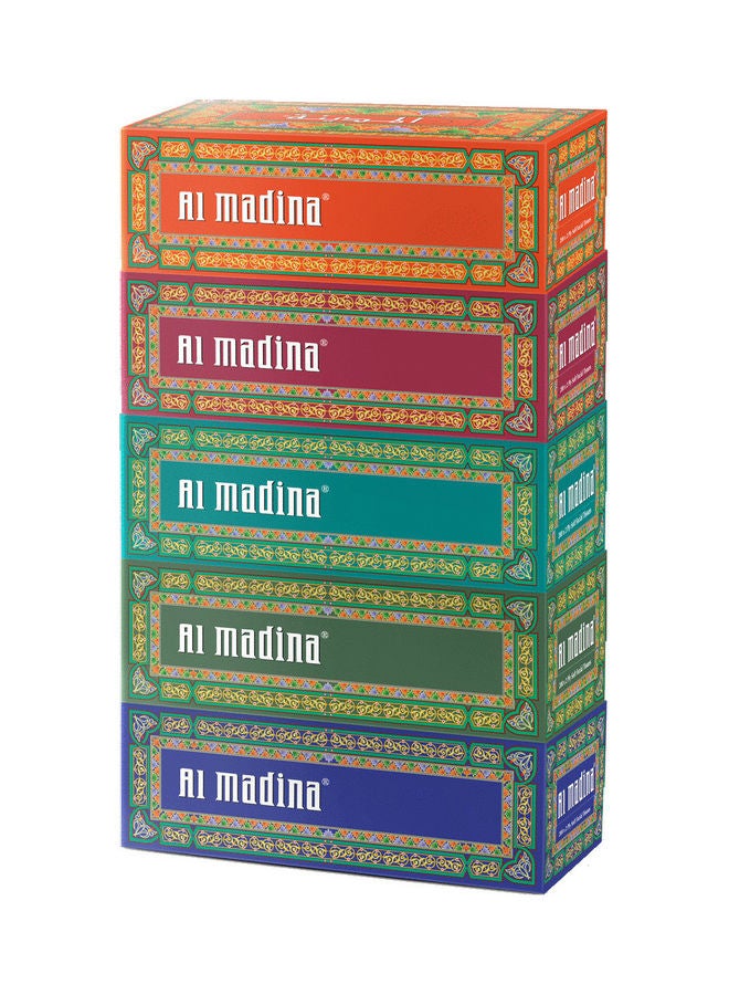AL MADINA 200-Sheets 2-Ply Facial Tissues Pack Of 5 White 220 x 205mm  - Image 1
