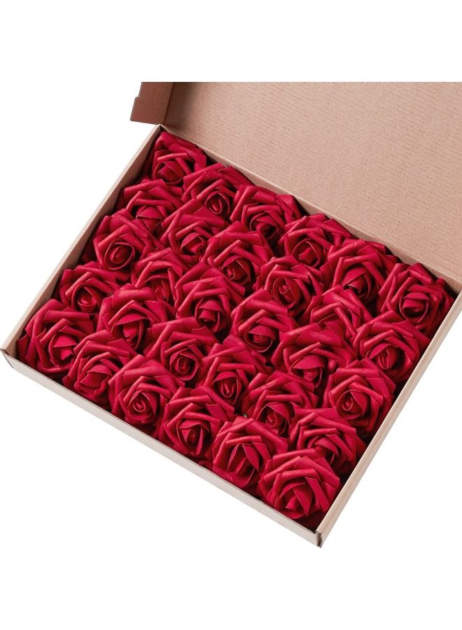 XiuWoo 30 -Piece Artificial Flower Rose Red  - Image 1