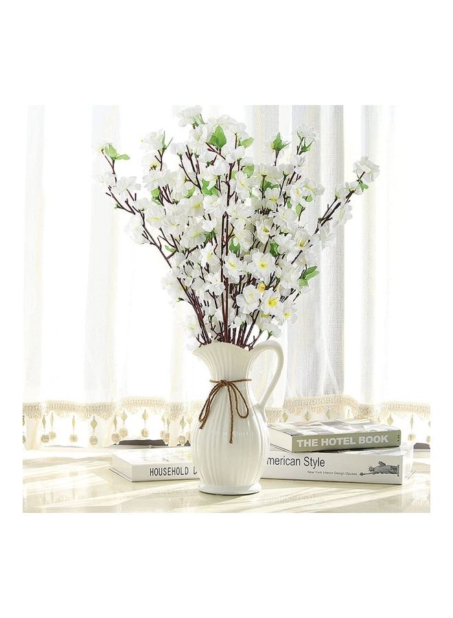 XiuWoo 10-Piece Artificial Cherry Blossom Branches Silk Fake Flower Arrangements Multicolour  - Image 2