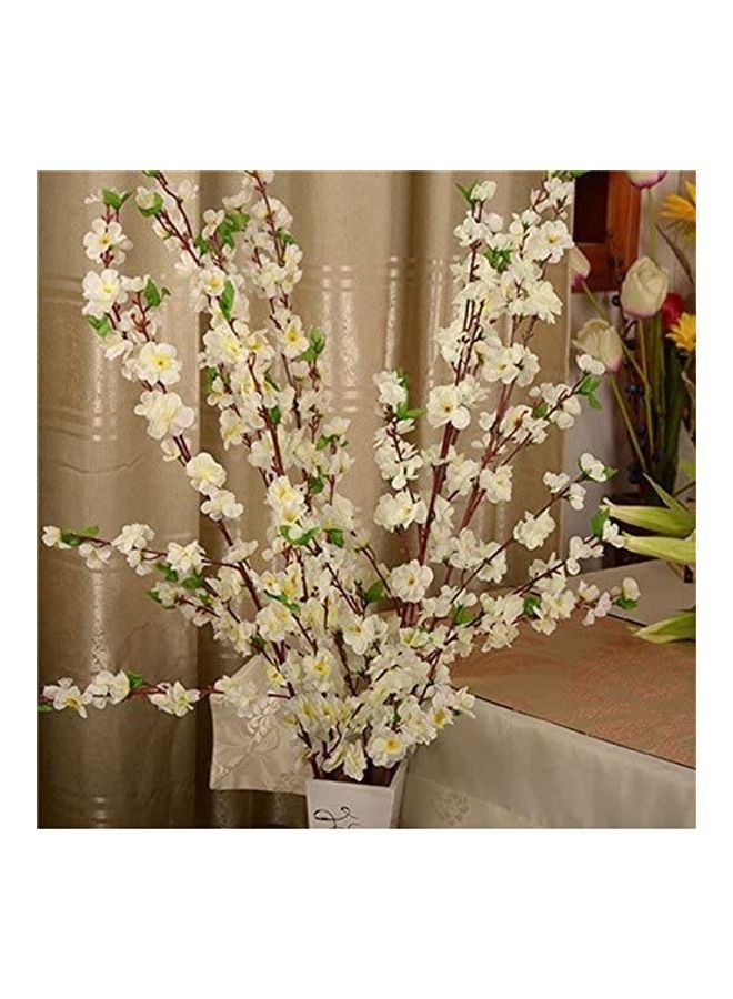 XiuWoo 10-Piece Artificial Cherry Blossom Branches Silk Fake Flower Arrangements Multicolour  - Image 4