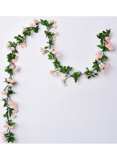 XiuWoo 60-Head Rose Vine Garland Artificial Flower Plant Multicolour  - Image 2