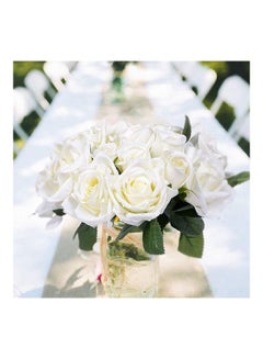 18 Pcs Artificial Roses 27cm White - v1618054690/N46439505A_5