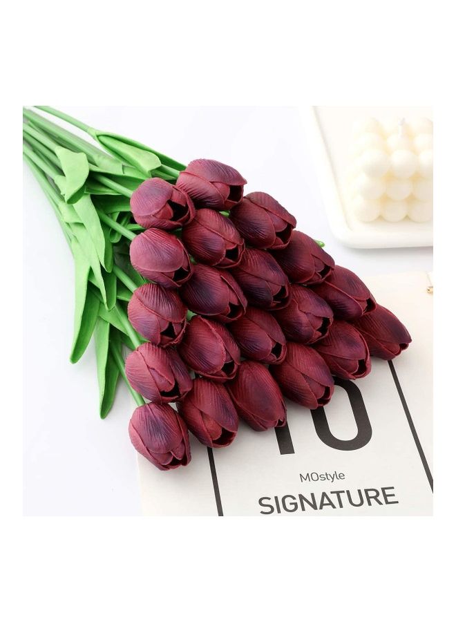 شو وو زهور توليب صناعية، من 20 قطعة متعدد الألوان One Size - Image 2