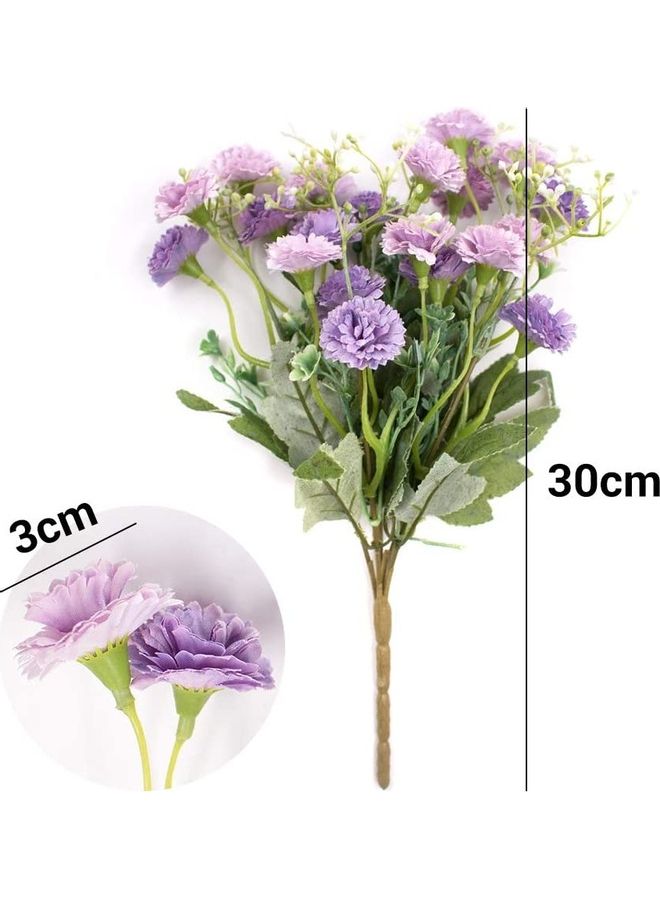 XiuWoo - 60-Heads 3 Bundle Silk Realistic Mini Chrysanthemum Bouquet Multicolour - Image 1