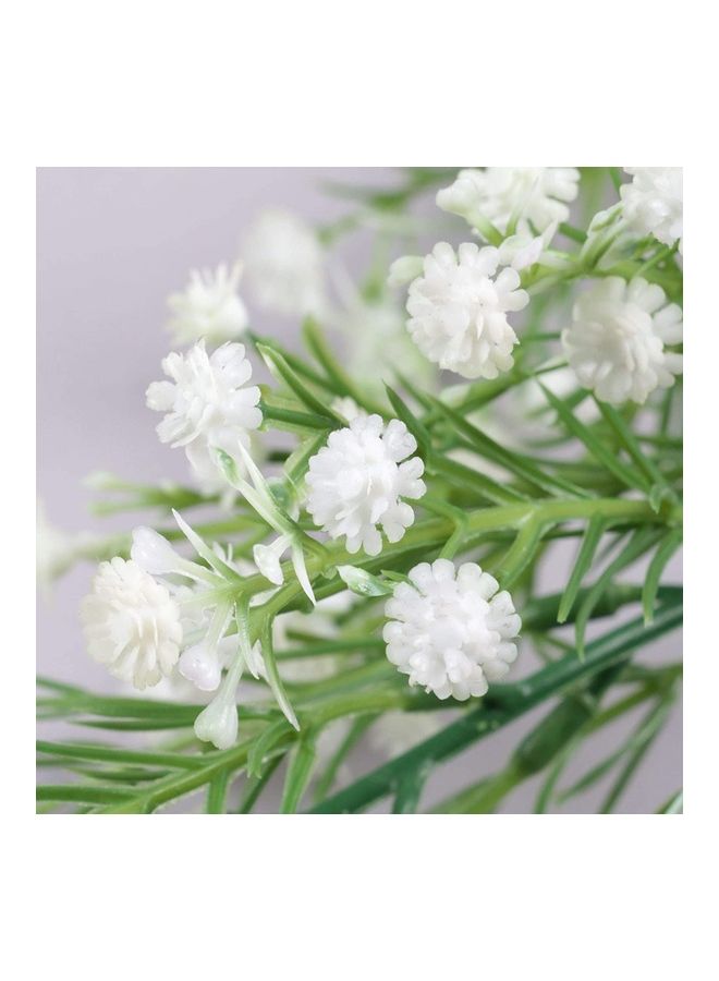 XiuWoo Artificial Plants Garland Baby Breath Flower Vine Real Touch Green/White  - Image 2