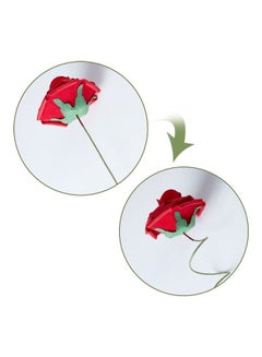 XiuWoo 25-Piece Artificial Roses Flower Real Touch Red  - Image 5