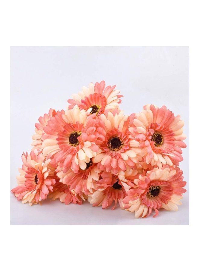 XiuWoo 15-Piece Artificial Silk Daisy Flower Pink  - Image 2