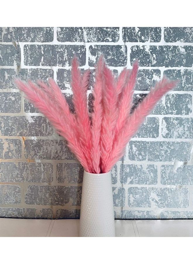 XiuWoo 15-Piece Artificial Grass Stem Pink - Image 2