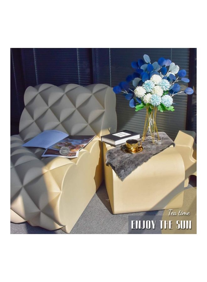 شو وو باقة زهور صناعية مع مزهرية أزرق/أبيض/أخضر - Image 2