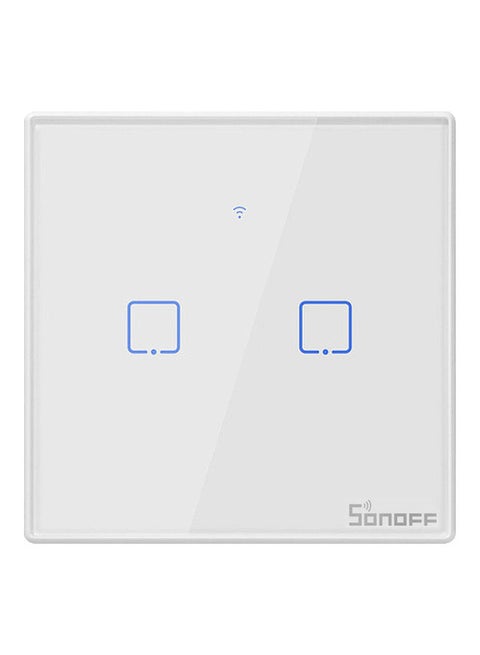 Wireless Smart Touch Switch Voice Control Compatible With Google Assistant White