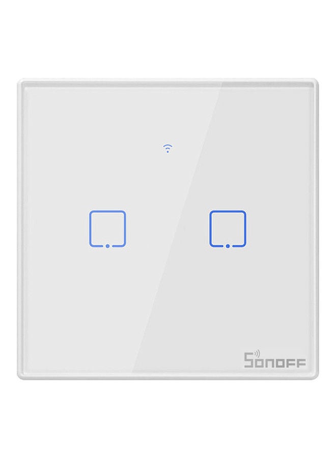 Wireless Smart Touch Switch Voice Control Compatible With Google Assistant White