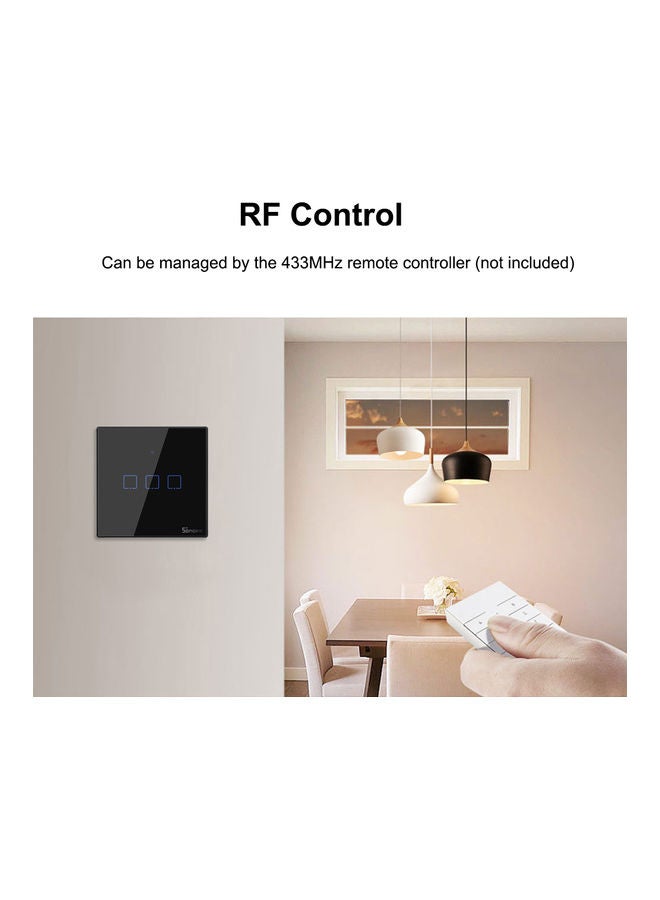 SONOFF Wireless Smart Touch Switch Voice Control Compatible With Google Assistant Black - Image 3