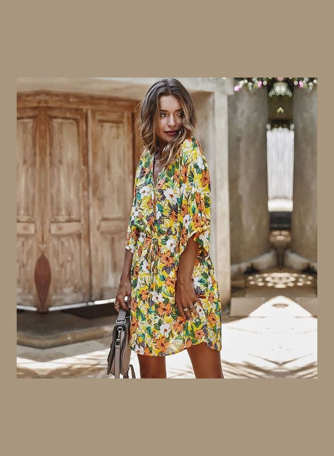 Printed Mini Dress Multicolour - Image 3