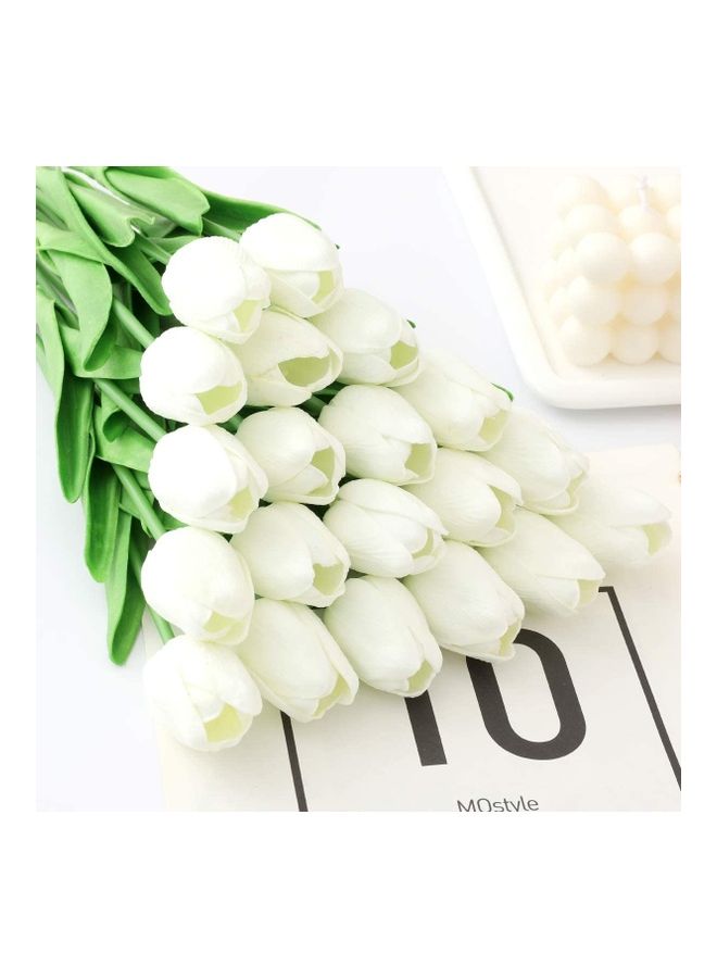 XiuWoo 20-Piece Artificial Tulip Flowers Multicolour One Size - Image 2