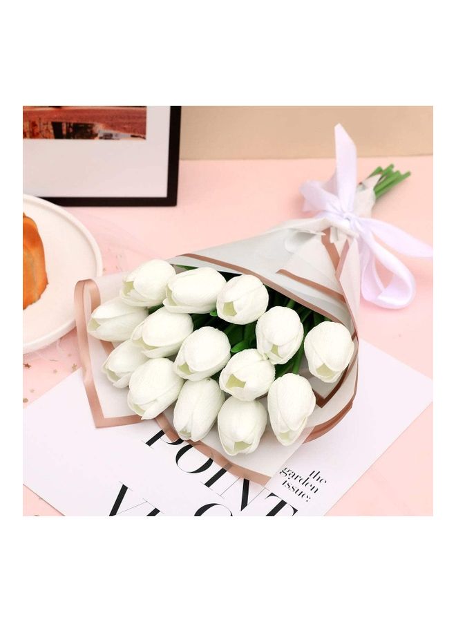 XiuWoo 20-Piece Artificial Tulip Flowers Multicolour One Size - Image 4