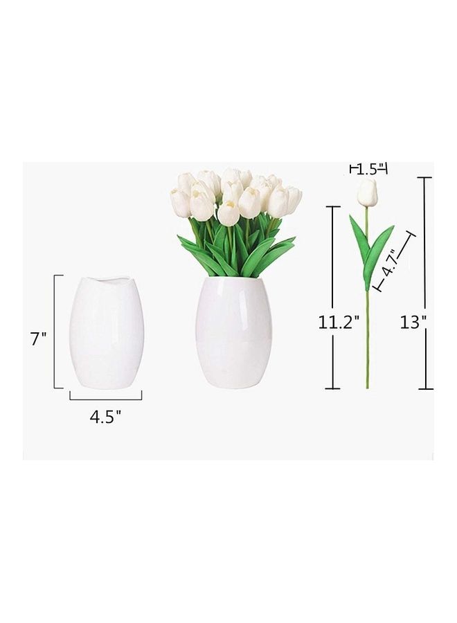XiuWoo - 20-Piece Artificial Tulip Flowers Multicolour One Size - Image 1