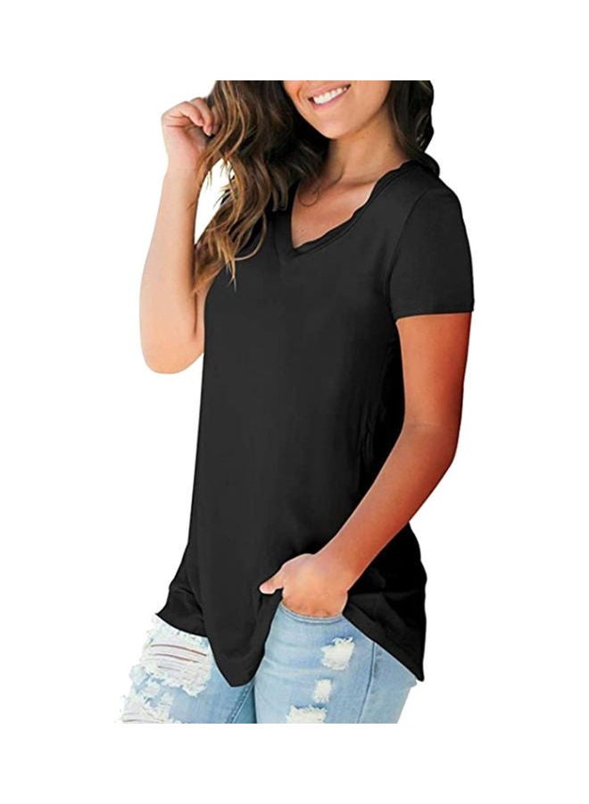 V-Neck T-shirt Black  - Image 5
