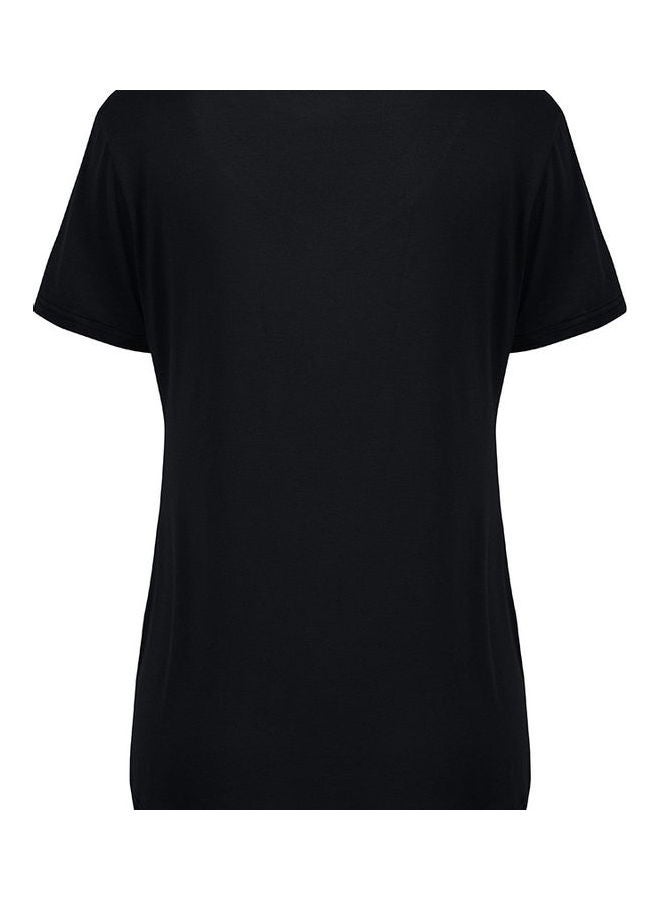 V-Neck T-shirt Black  - Image 3