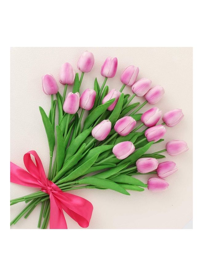XiuWoo 20-Piece Artificial Tulip Flowers Multicolour One Size - Image 1