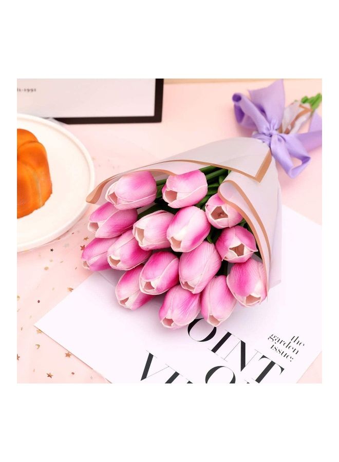 XiuWoo 20-Piece Artificial Tulip Flowers Multicolour One Size - Image 4