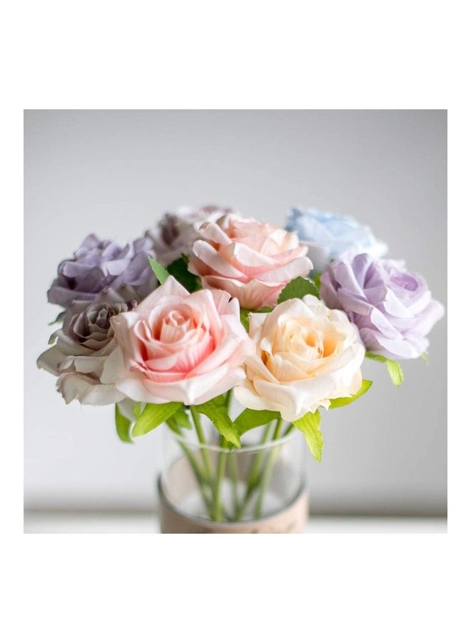شو وو 8 قطع من الورود الاصطناعية متعدد الألوان - Image 4