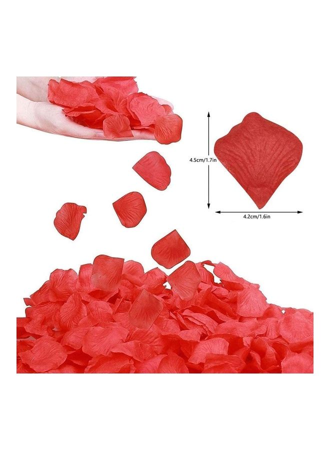 1000-Piece Artificial Silk Rose Petals Romantic Decoration Red