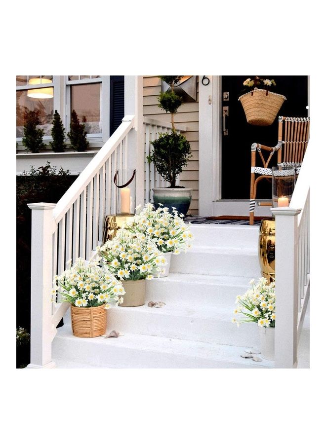 شو وو مجموعة من 4 قطع من أزهار الأقحوان الصناعية متعدد الألوان - Image 3