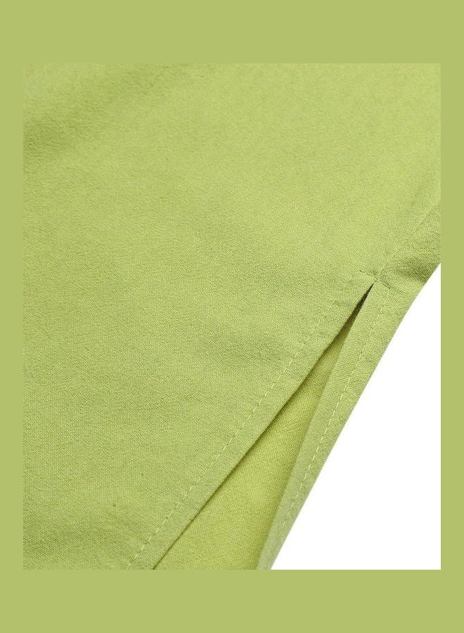 ماركة غير محددة فستان كاجوال واسع أخضر  - Image 4