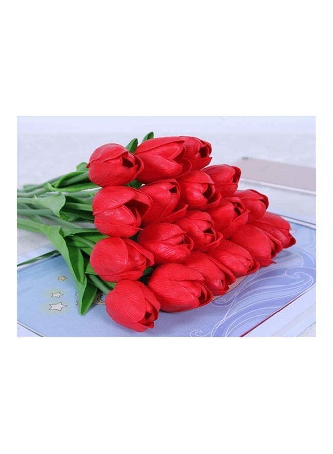 XiuWoo 20-Piece Artificial Tulip Flowers Multicolour One Size  - Image 1
