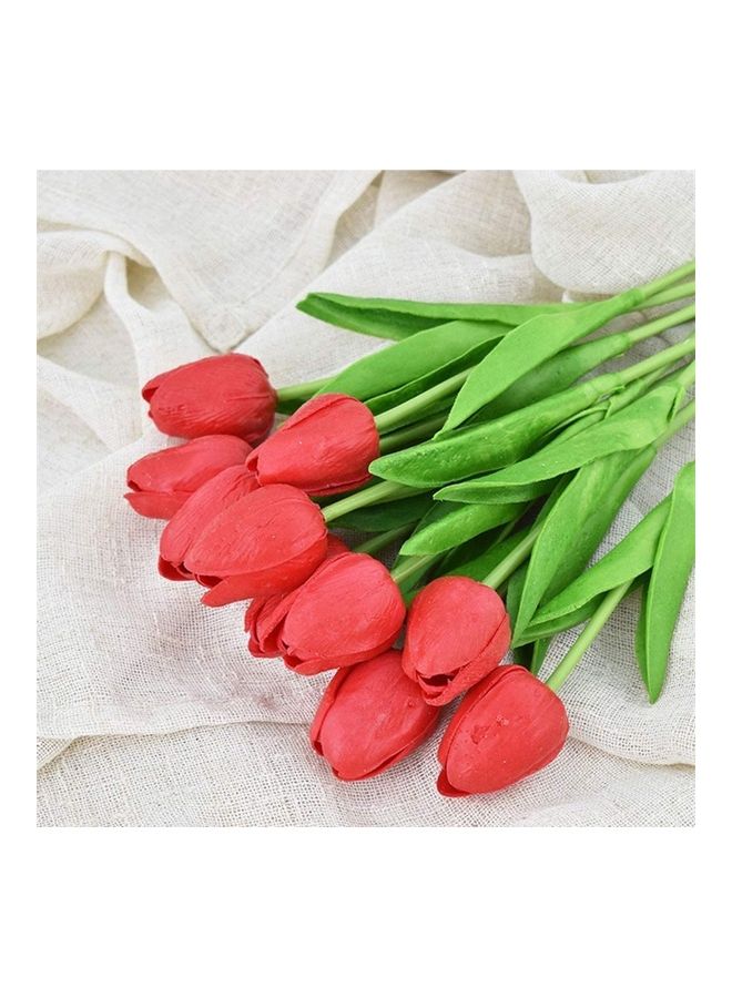 XiuWoo 20-Piece Artificial Tulip Flowers Multicolour One Size  - Image 2
