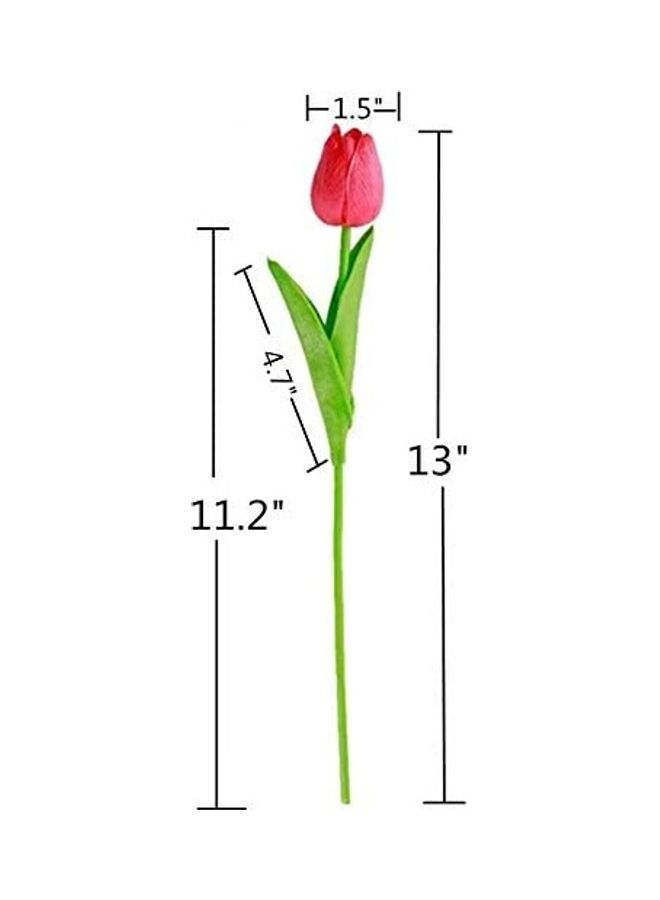 XiuWoo 20-Piece Artificial Tulip Flowers Multicolour One Size  - Image 3