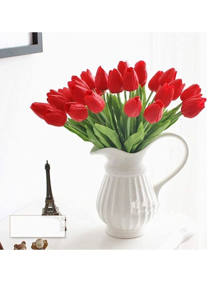 XiuWoo 20-Piece Artificial Tulip Flowers Multicolour One Size  - Image 5