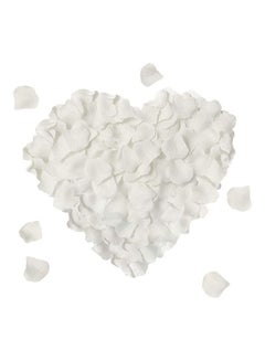 XiuWoo 1000 Pcs Artificial Silk Rose Petals White  - Image 1